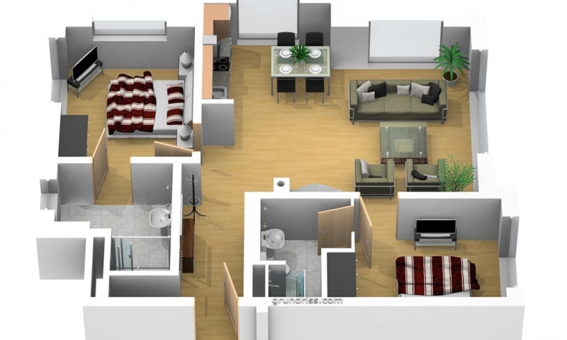 Dünenhaus Aurell - App. 1 - Grundriss Dünenhaus Aurell - App. 1 - Grundriss