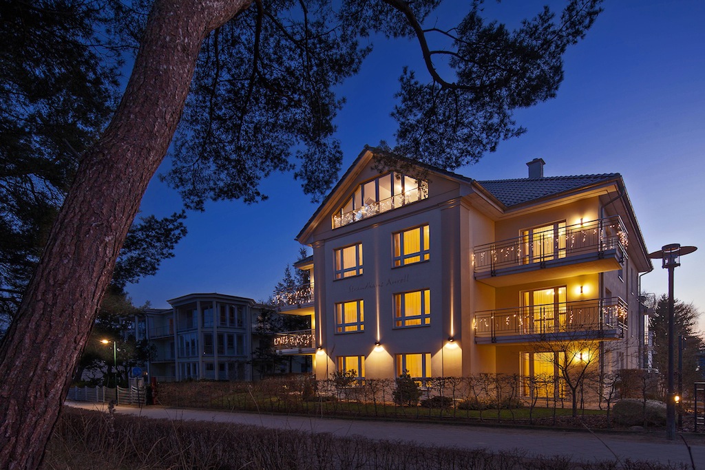 Strandhaus Aurell - Nachtaufnahme von der Strandpromenade